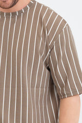 Shift Erkek Oversize Tişört Kahverengi - Redline