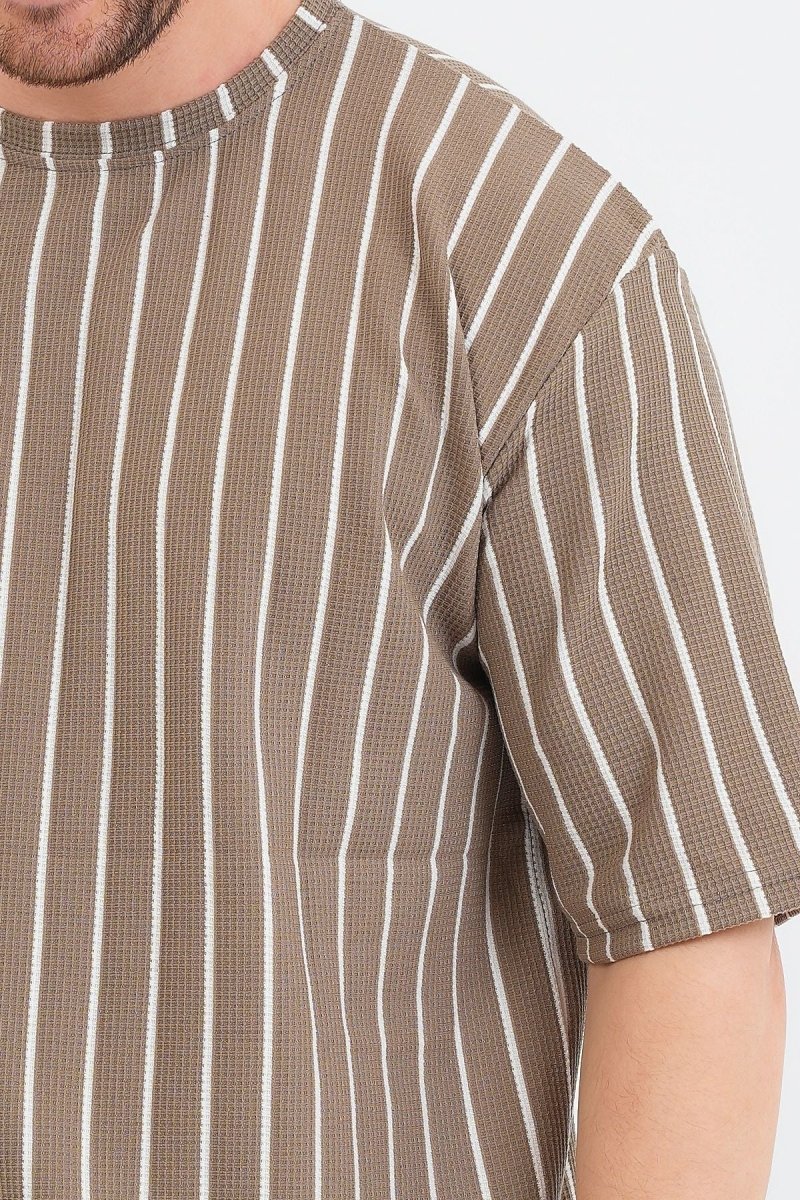 Shift Erkek Oversize Tişört Kahverengi - Redline