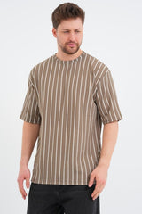 Shift Erkek Oversize Tişört Kahverengi - Redline