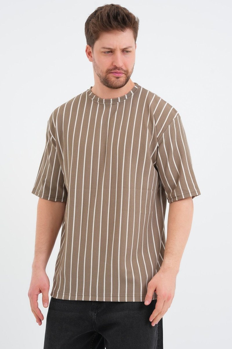 Shift Erkek Oversize Tişört Kahverengi - Redline