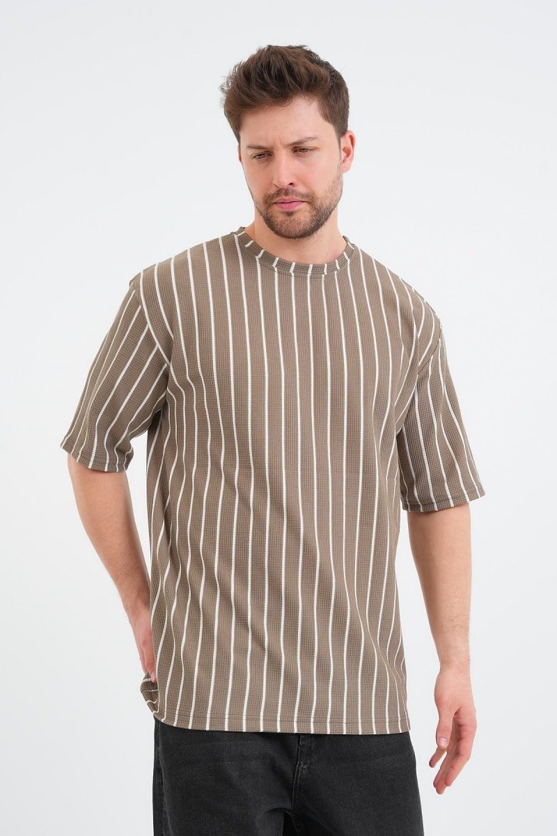 Shift Erkek Oversize Tişört Kahverengi - Redline