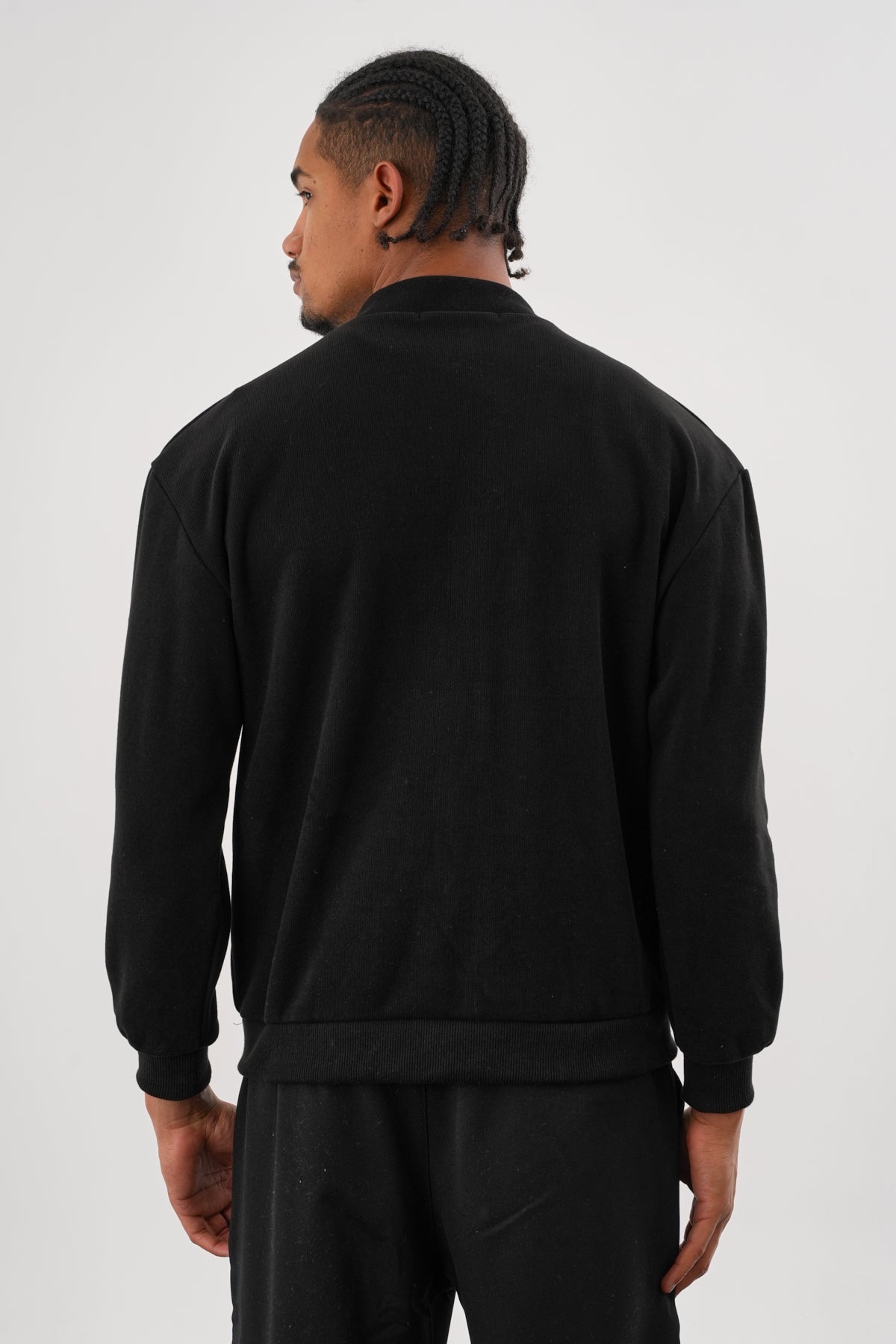 NOBLE V Yaka Kışlık Hırka Siyah