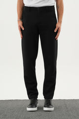 ARDEN Kışlık Kalın Slim Fit Kemerli Erkek Pantolon Siyah