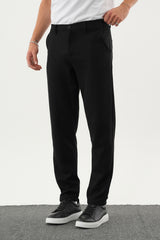 ARDEN Kışlık Kalın Slim Fit Kemerli Erkek Pantolon Siyah