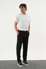 ARDEN Kışlık Kalın Slim Fit Kemerli Erkek Pantolon Siyah
