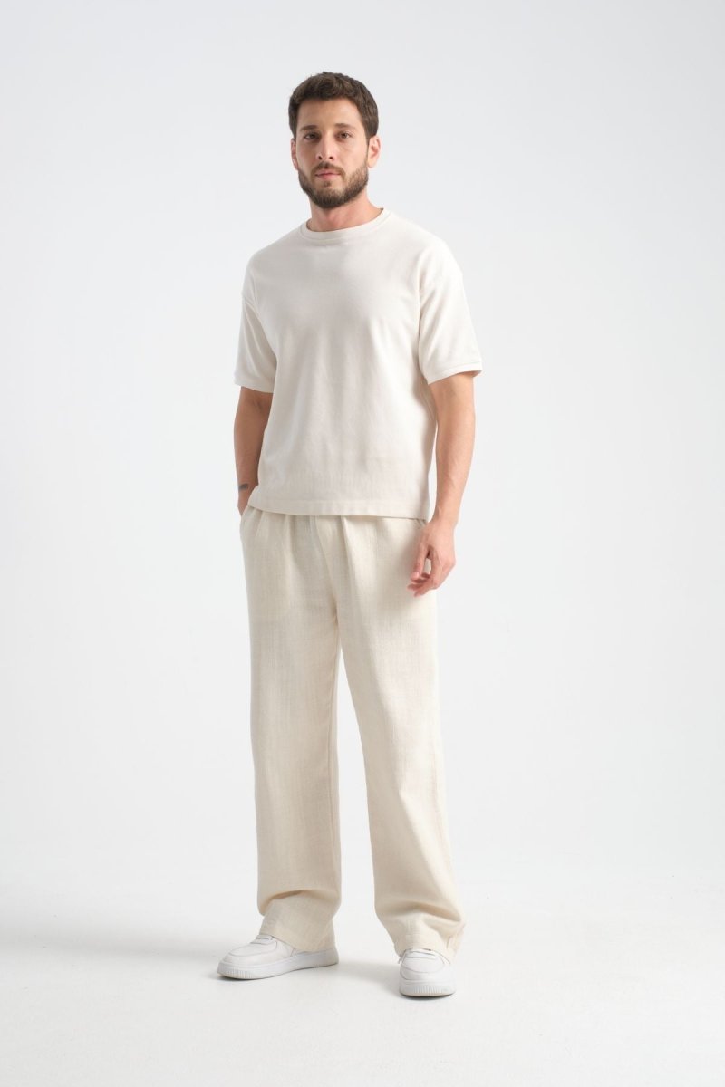 Thicked Baggy Pantolon Bej - Redline