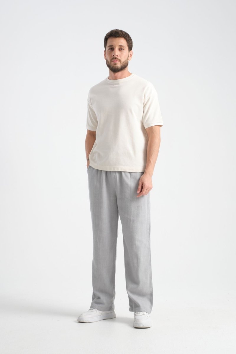 Thicked Baggy Pantolon Gri - Redline