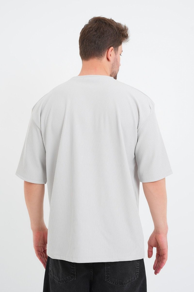 Valor Erkek Oversize Tişört Gri - Redline