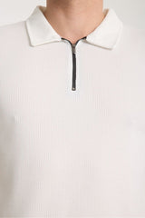 Verge Slim Fit Polo Yaka T-shirt Beyaz - Redline