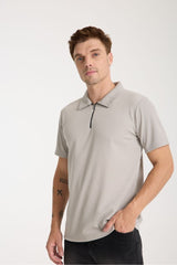 Verge Slim Fit Polo Yaka T-shirt Gri - Redline
