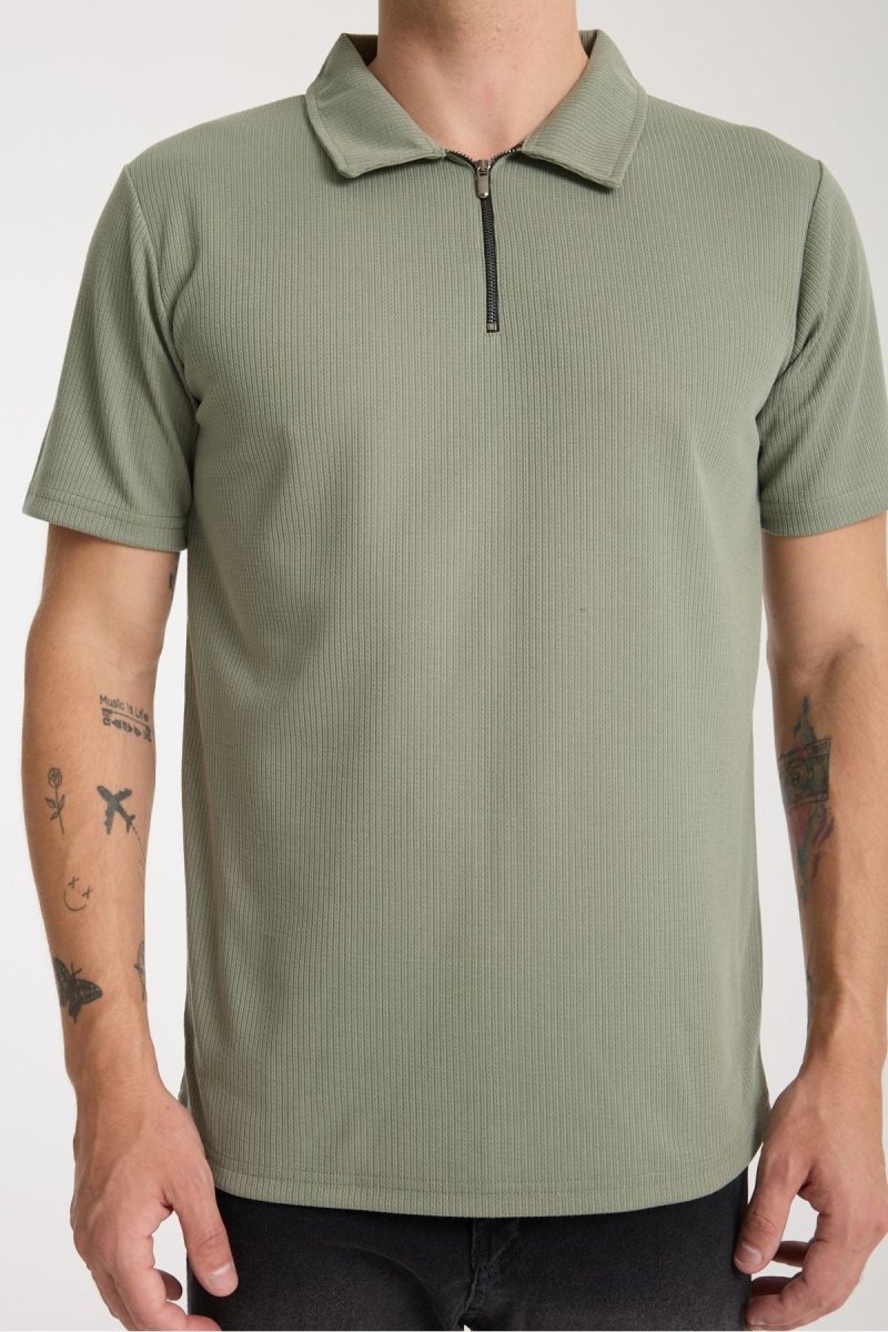 Verge Slim Fit Polo Yaka T-shirt Yeşil - Redline