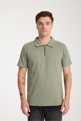 Verge Slim Fit Polo Yaka T-shirt Yeşil - Redline