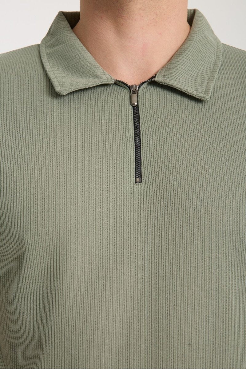 Verge Slim Fit Polo Yaka T-shirt Yeşil - Redline