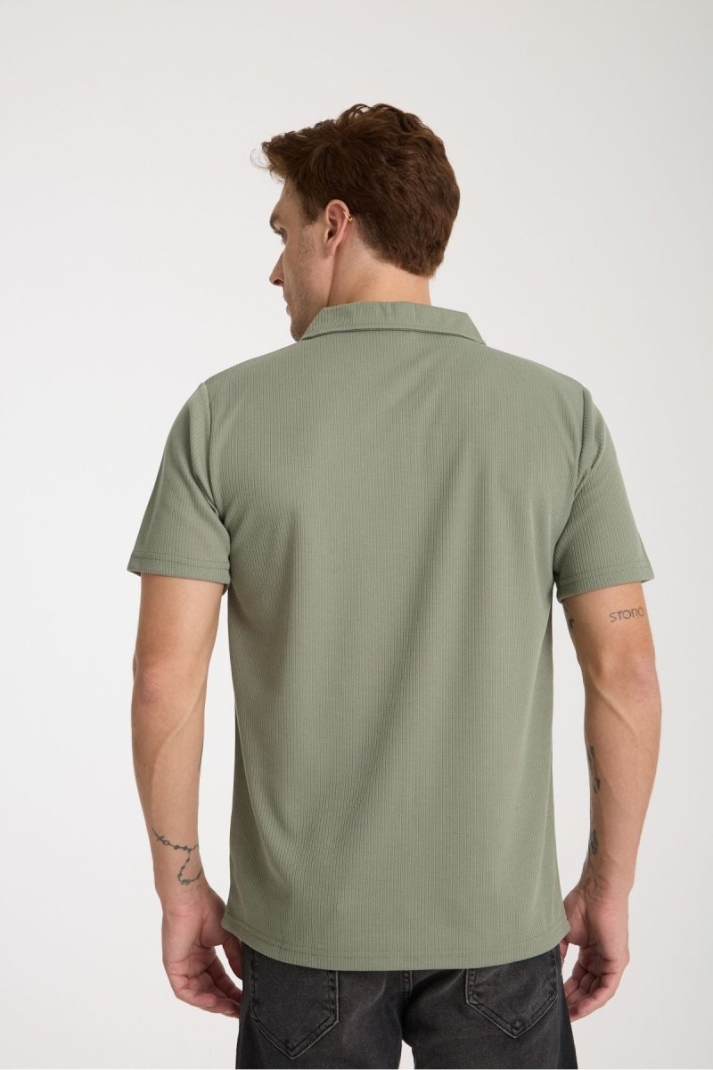 Verge Slim Fit Polo Yaka T-shirt Yeşil - Redline