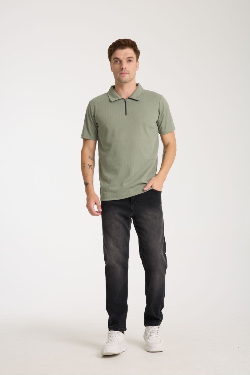 Verge Slim Fit Polo Yaka T-shirt Yeşil - Redline