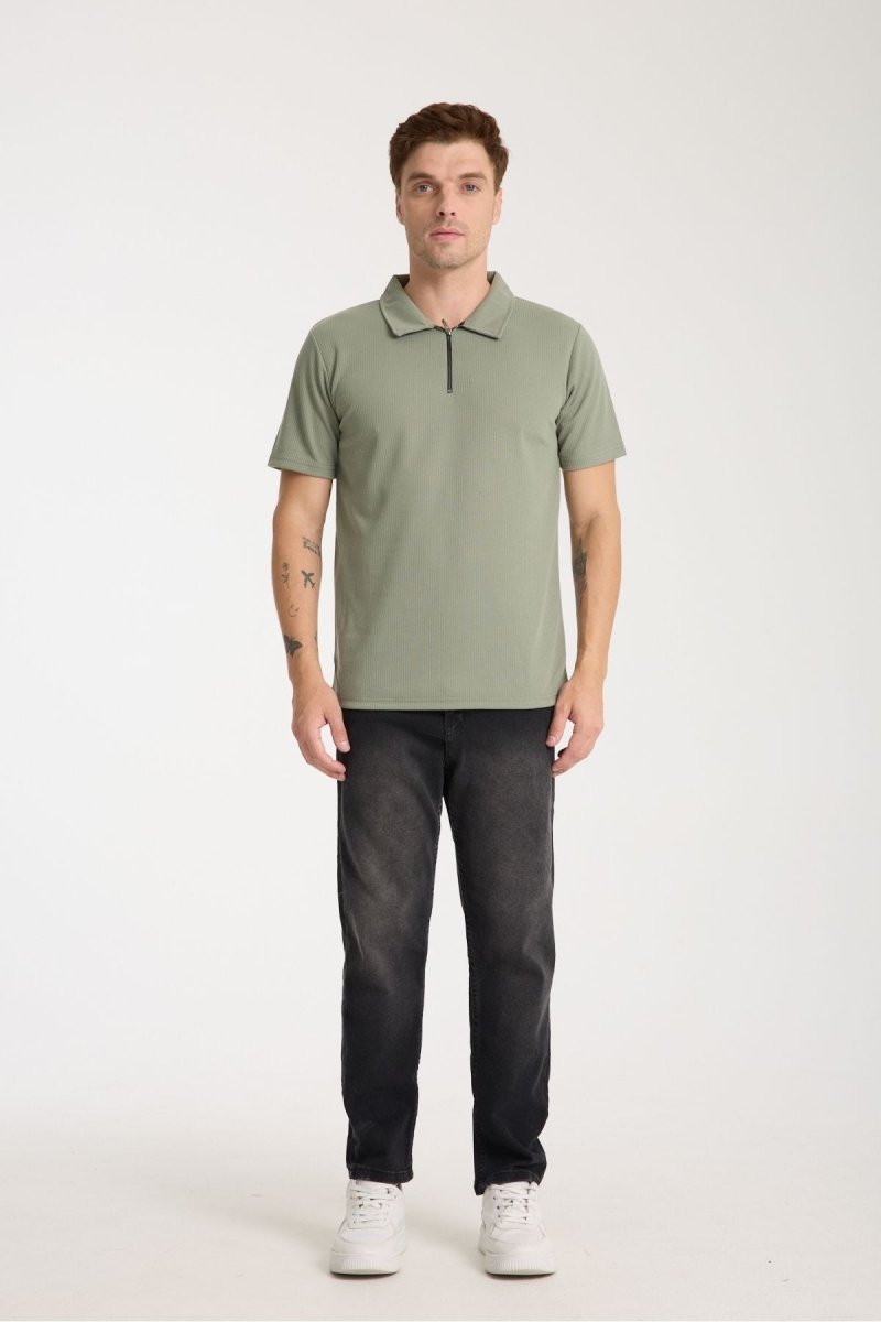 Verge Slim Fit Polo Yaka T-shirt Yeşil - Redline